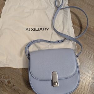 Aritzia Auxiliary Light Blue Crossbody Leather Bag